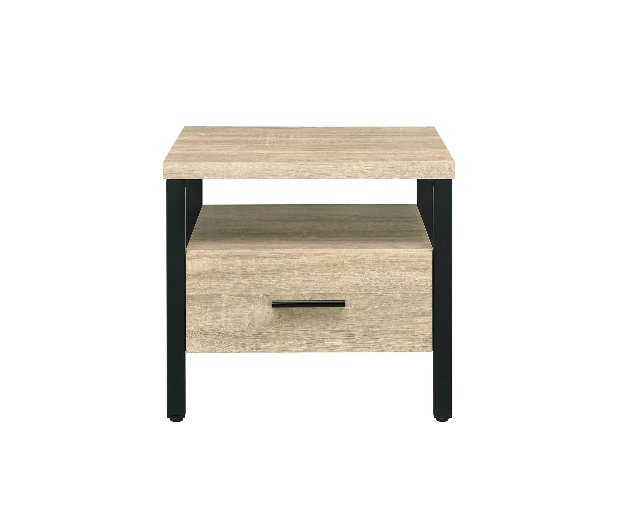 Oak Finish Nightstand with 1 Drawer and 1 Shelf by HouseOfZazla
