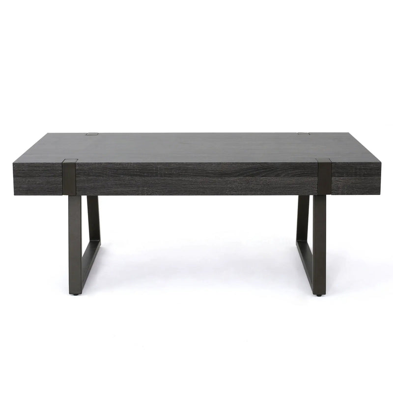 Abitha Coffee Table With Industrial Powder Coated Metal Legs by HouseOfZazla