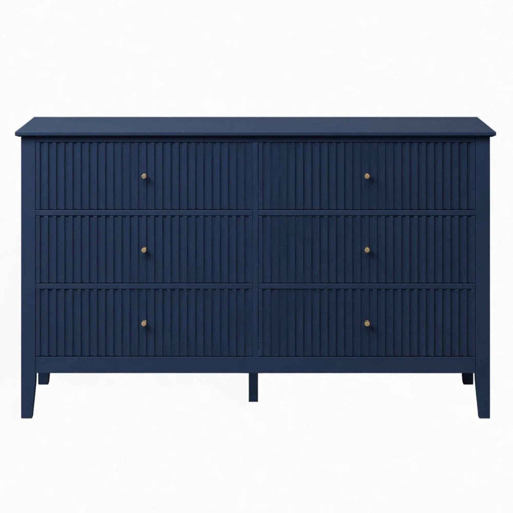 Modern 6 Drawer Fluted Dresser by HouseOfZazla