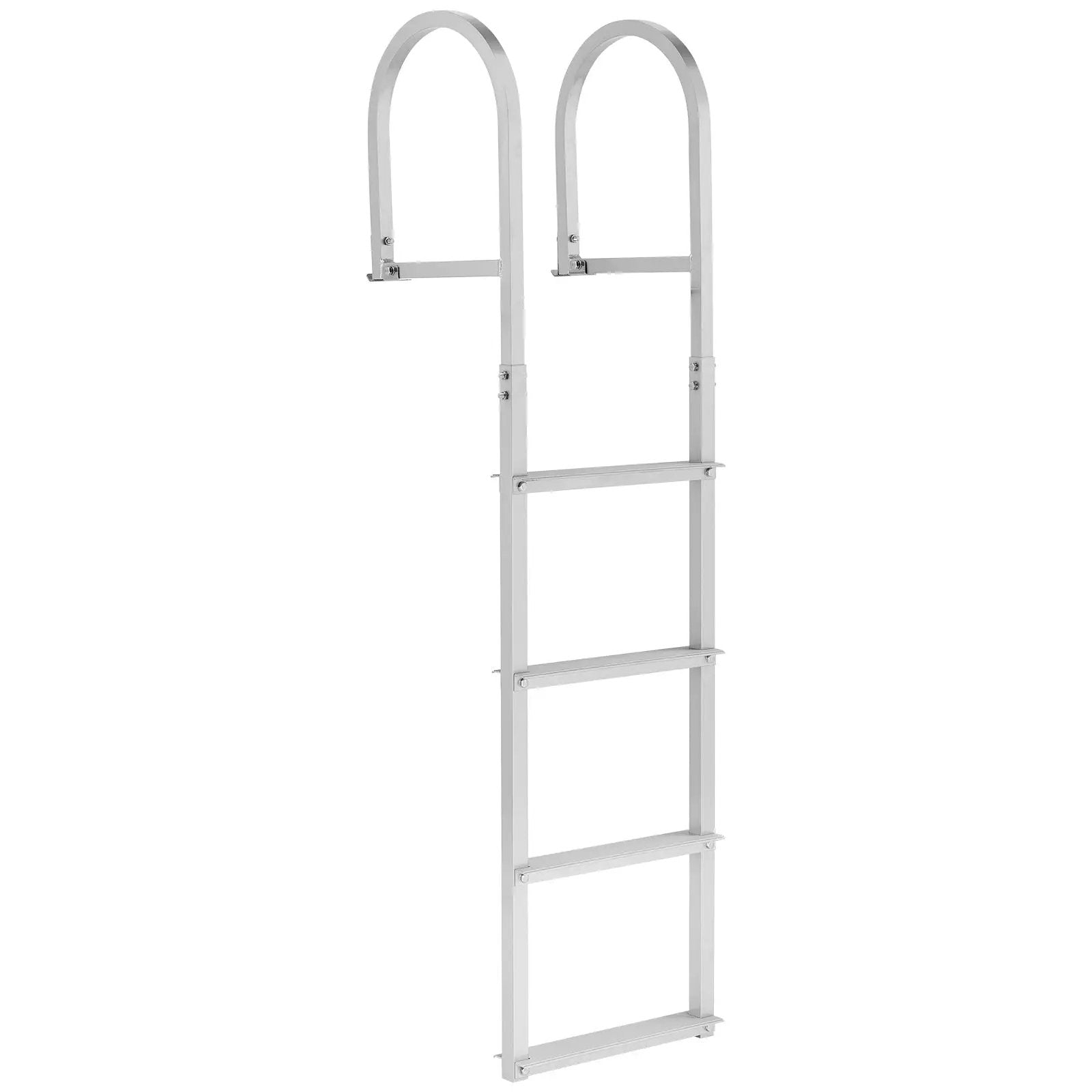 Removable Dock Ladder, 4 Steps, Aluminum Alloy Pontoon Boat Swim Ladder by HouseOfZazla