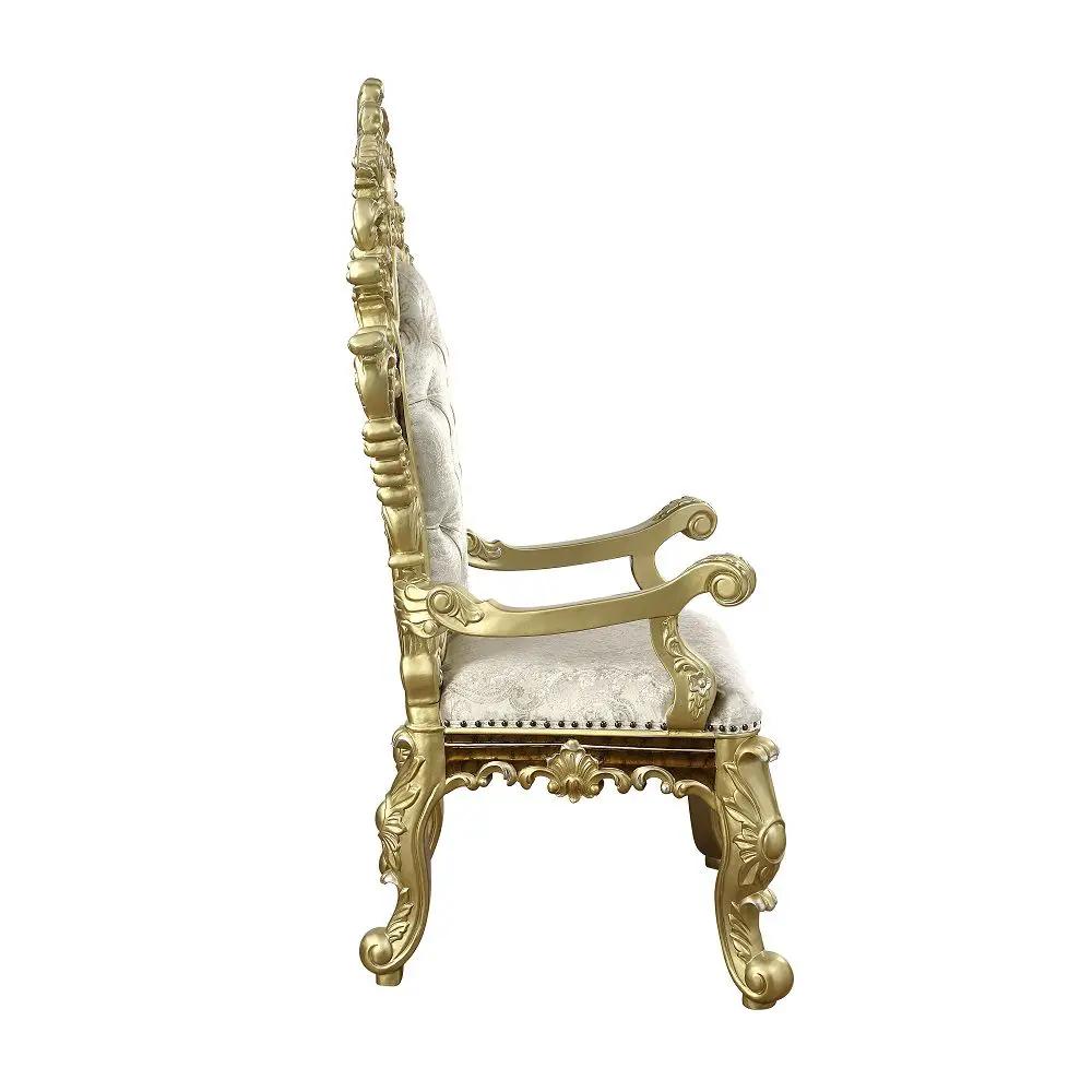 Desiderius - Arm Chair (Set of 2) - Antique Gold & Hand-Painted Brown by Unique Piece Furniture