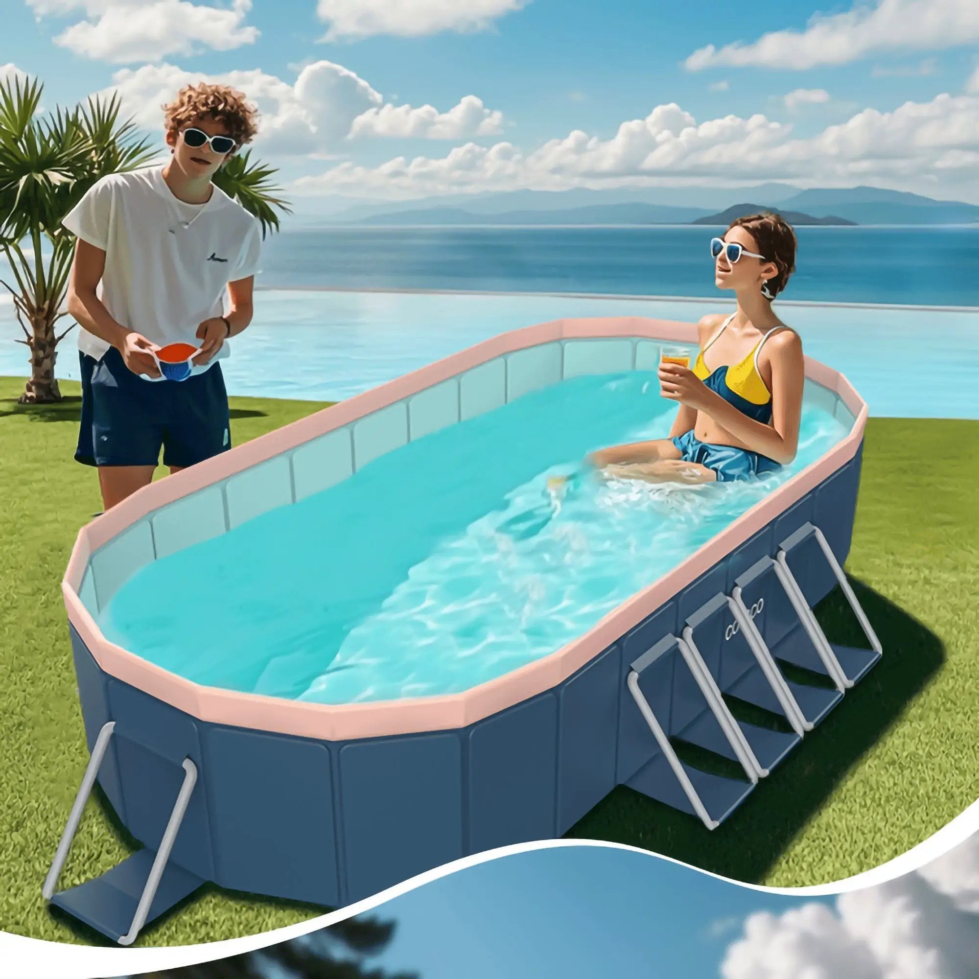 1.8m PVC Folding Pool by HouseOfZazla