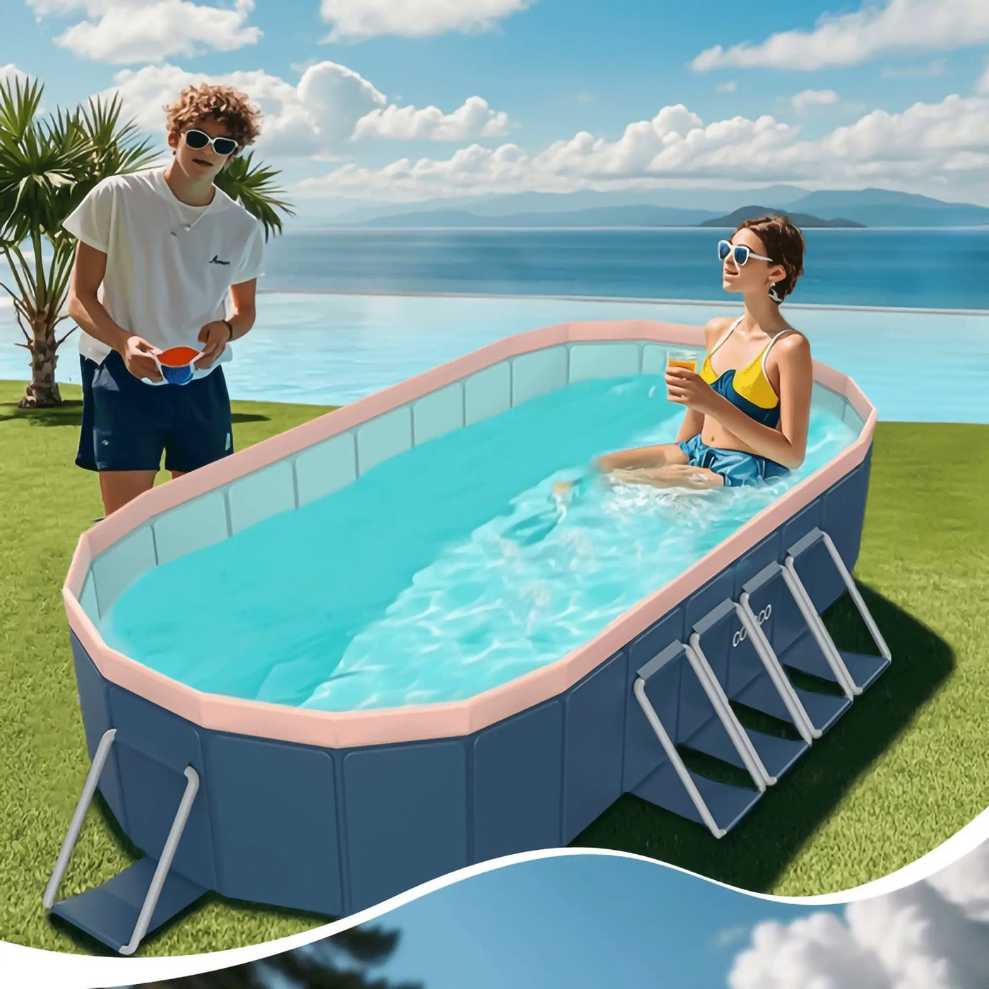 3.0m PVC Folding Pool (Not Inflatable) by HouseOfZazla