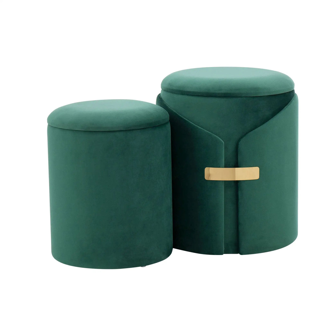 Dahlia - Contemporary / Glam Nesting Ottoman Set by HouseOfZazla