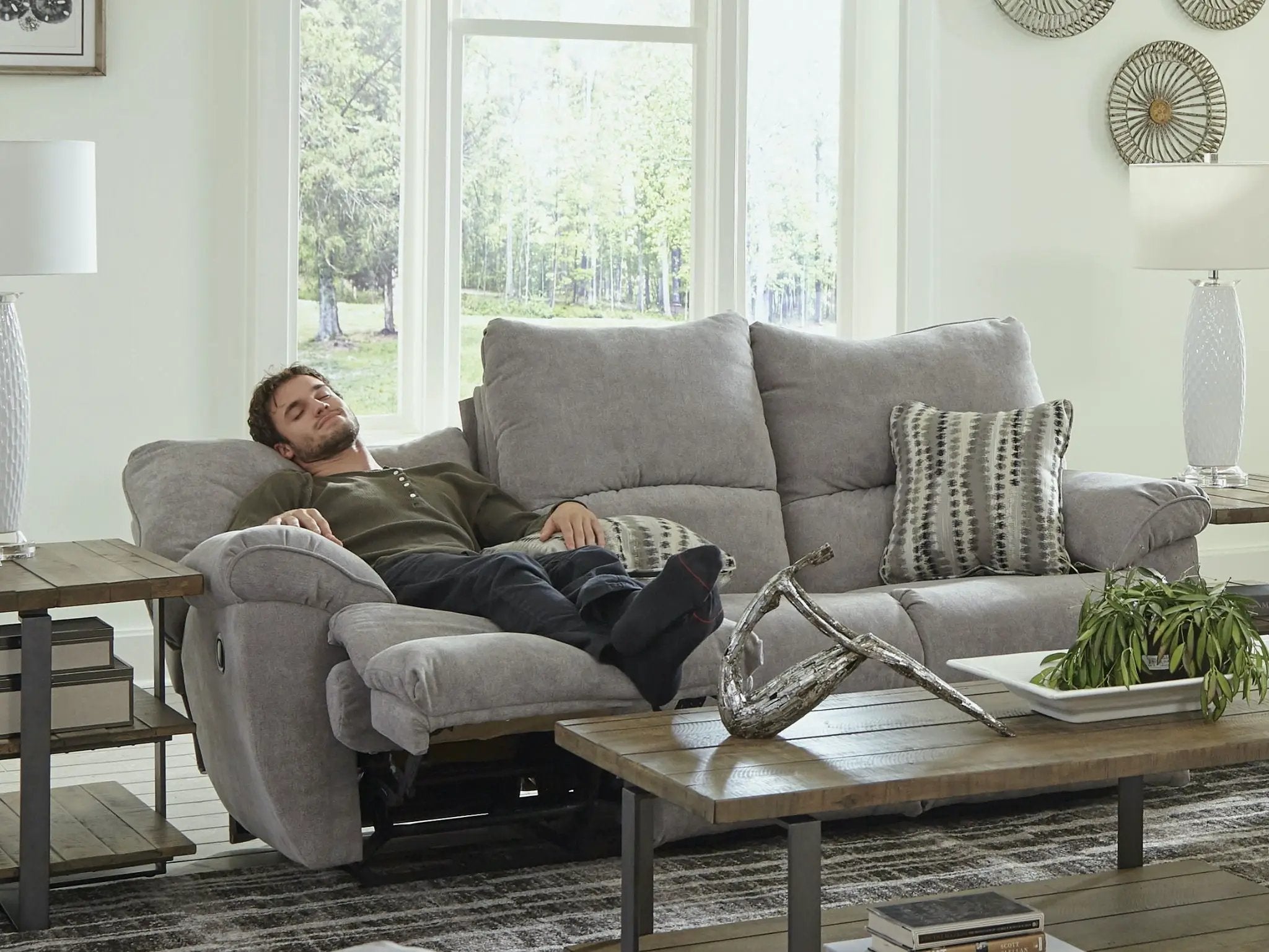 Sadler - Lay Flat Reclining Sofa by Unique Piece Furniture