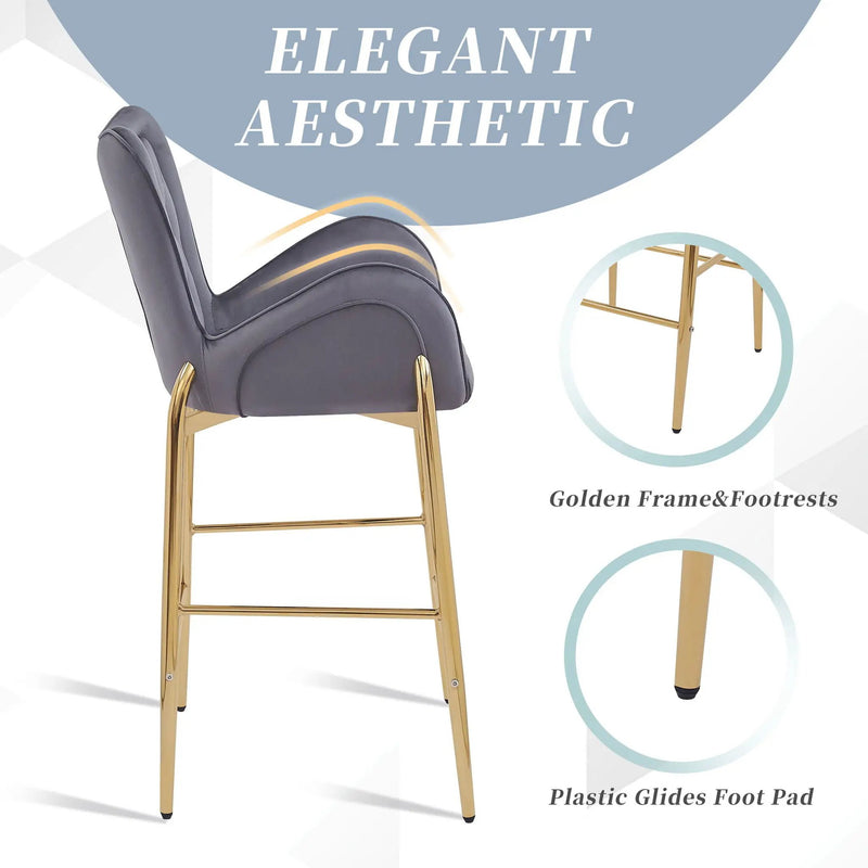 Fabric Counter Height Bar Stools (Set of 2) by HouseOfZazla
