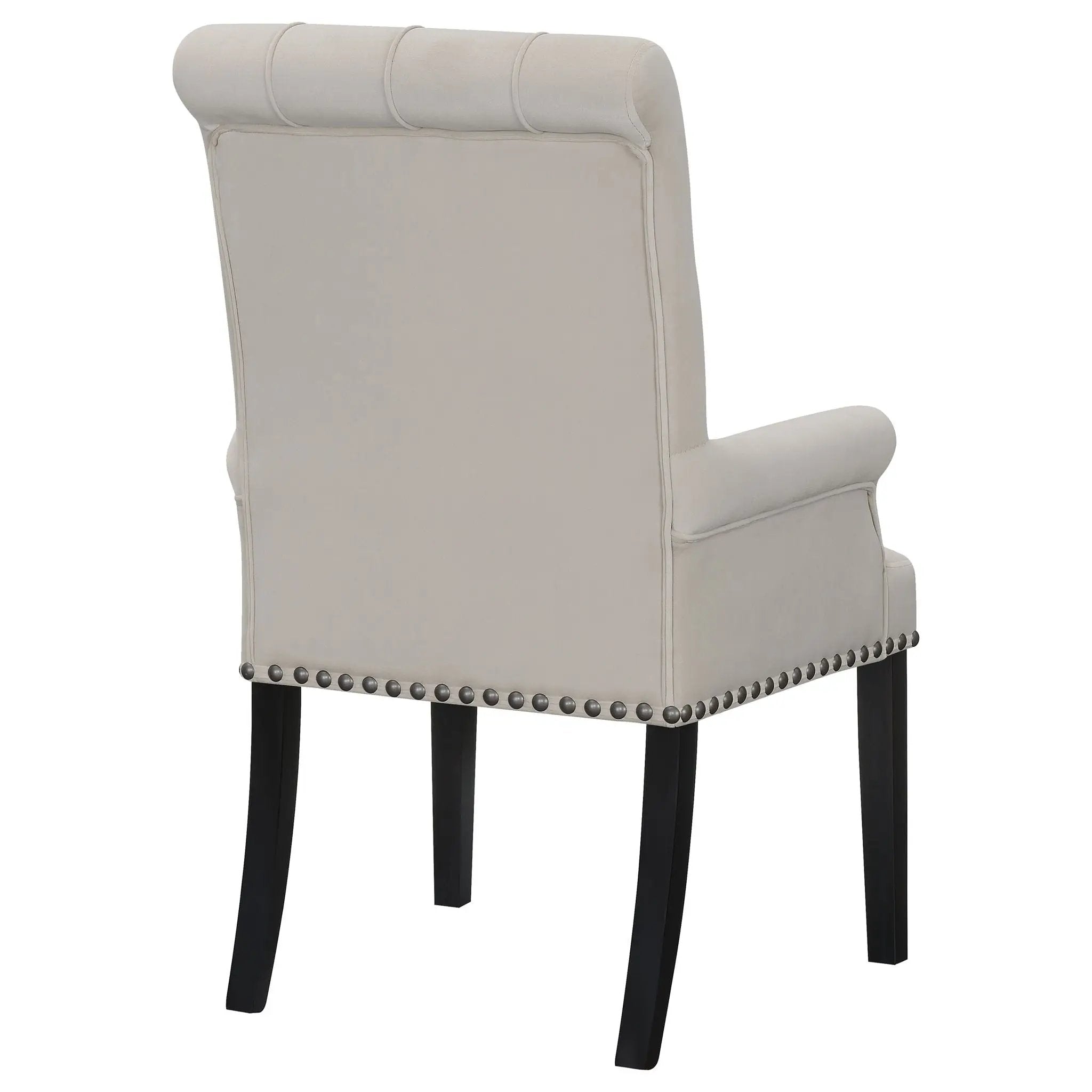 Norwich - Dining Arm Chair With Button Tufting And Rolled Top