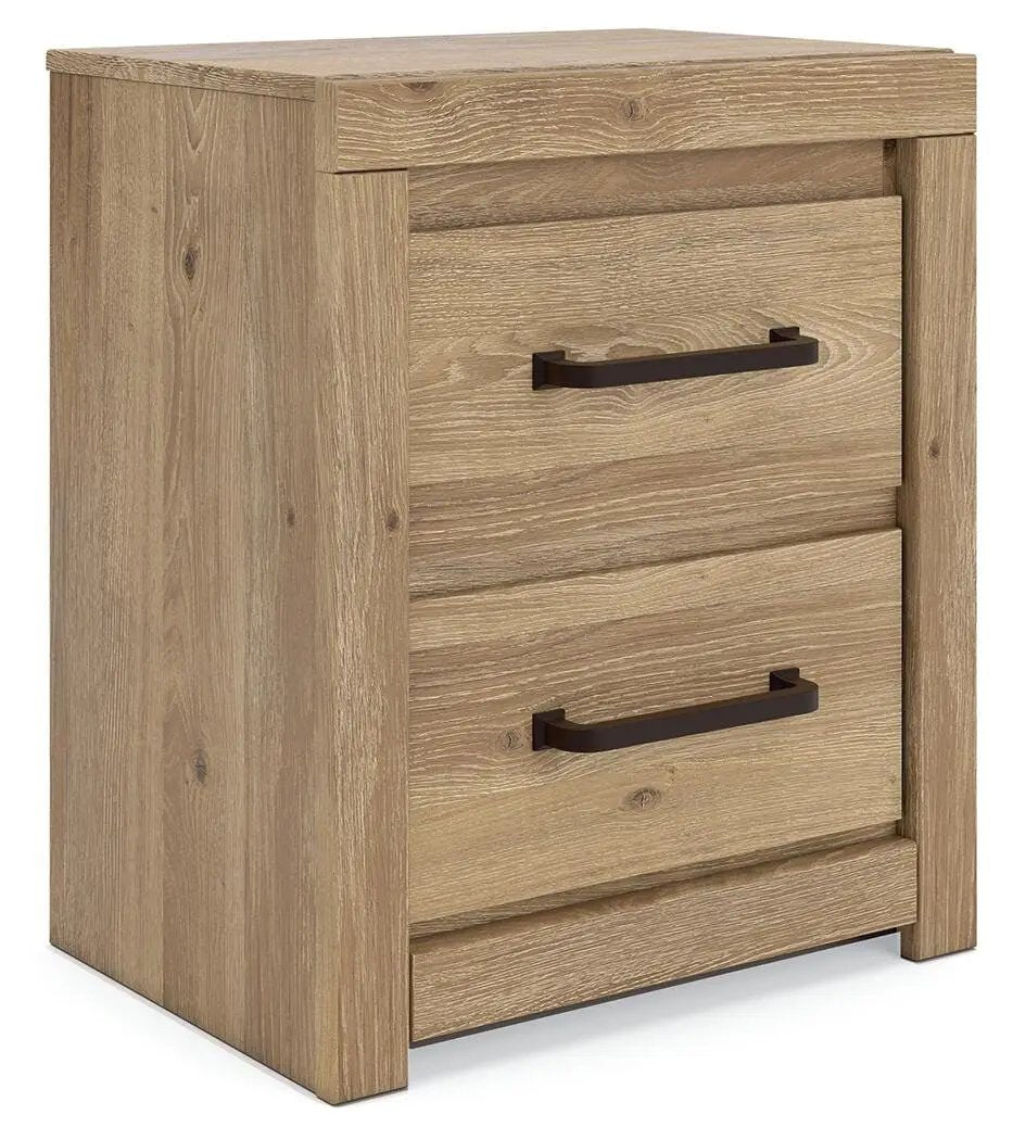 Brozmont - Two Drawer Night Stand - Tan by Unique Piece Furniture