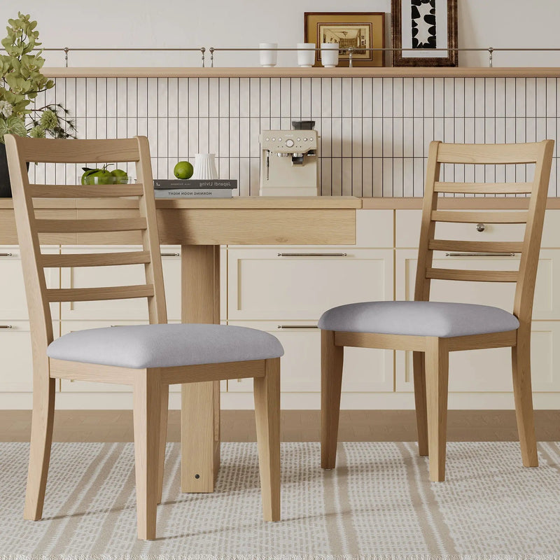 Upholstered Armless Chairs With High Ladder Back by HouseOfZazla