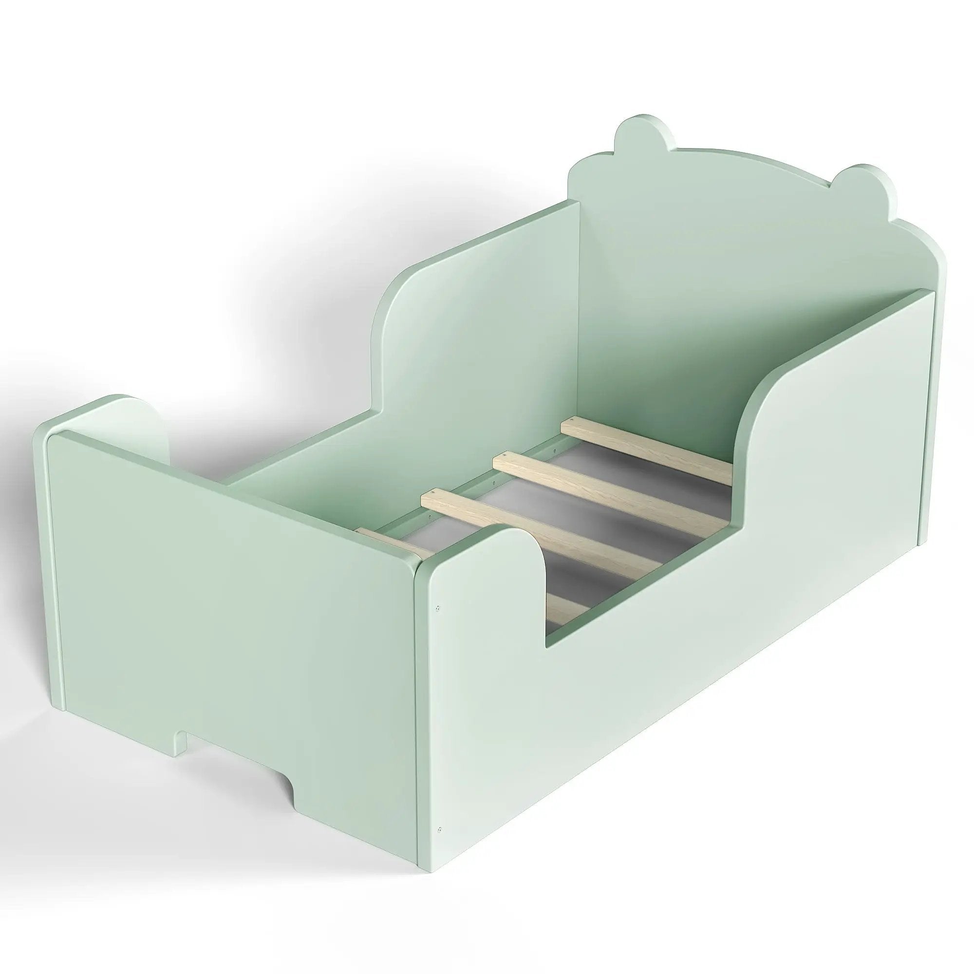 Toddler Floor Bed Frame, Bear Shape Cot Bed for Boys and Girls Ages 3-6 by HouseOfZazla