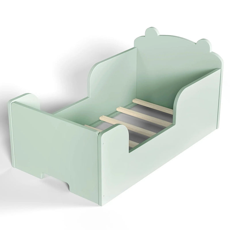 Toddler Floor Bed Frame, Bear Shape Cot Bed for Boys and Girls Ages 3-6 by HouseOfZazla