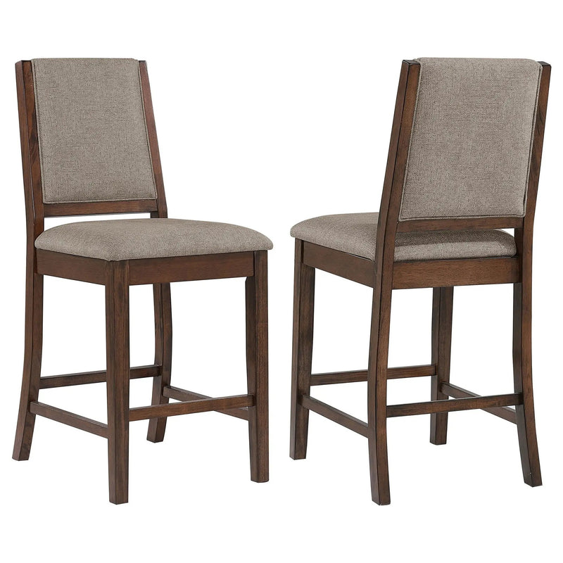 Allen - Upholstered Counter Chair (Set of 2) - Oak by HouseOfZazla