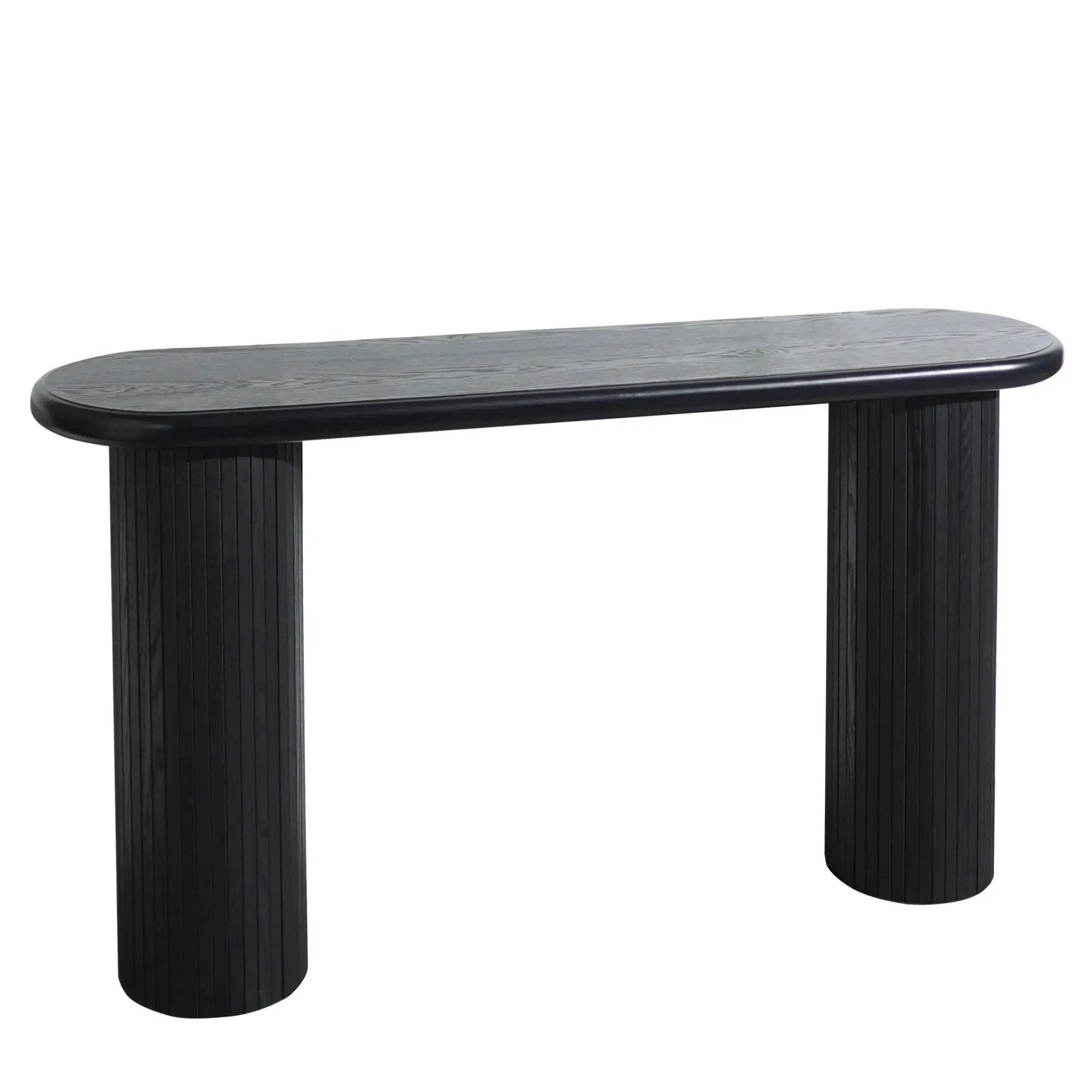 Fluted Cylinder Console Table - Black