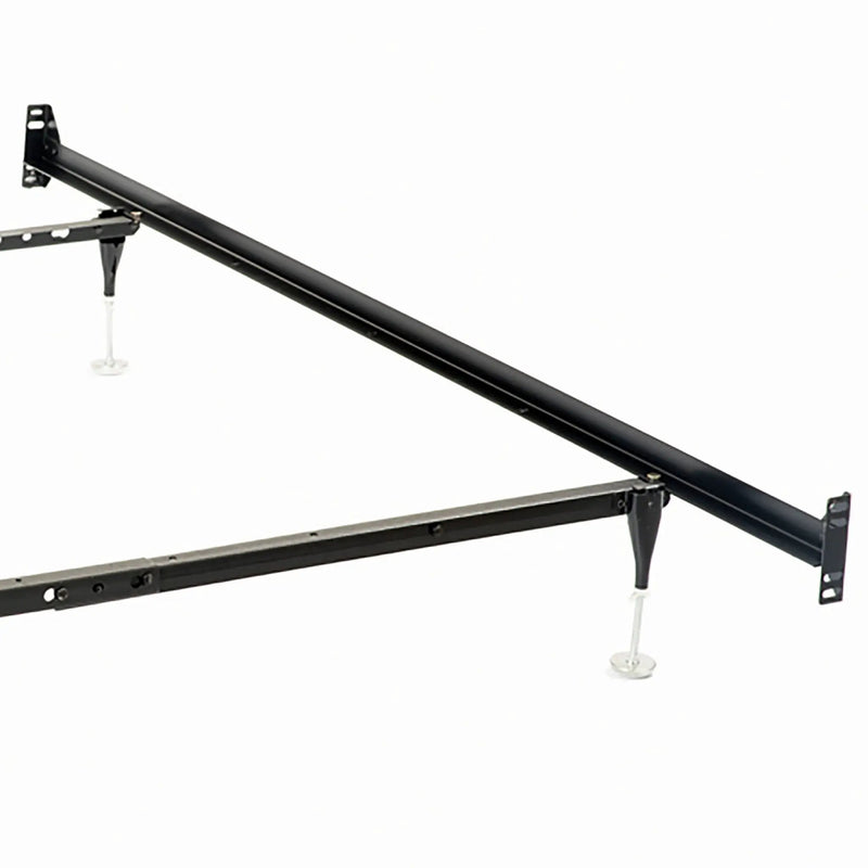 Renee - Twin / Full Bed Frame With Reinforced Center Beam And Bolt-On Construction - Black by HouseOfZazla