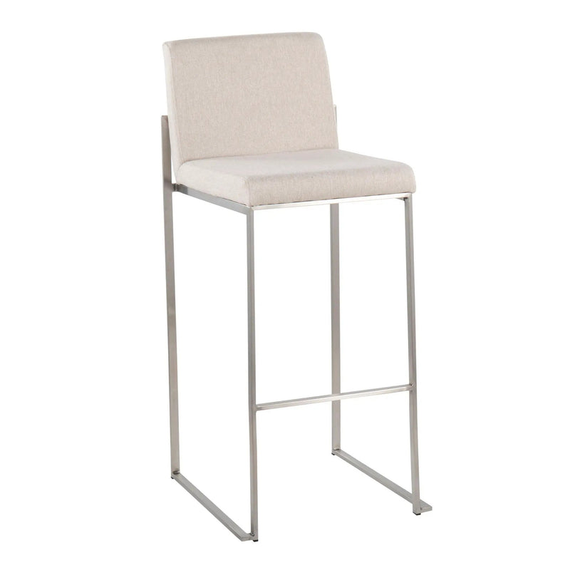 Fuji - Contemporary And Modern Elegance High Back Barstool by HouseOfZazla