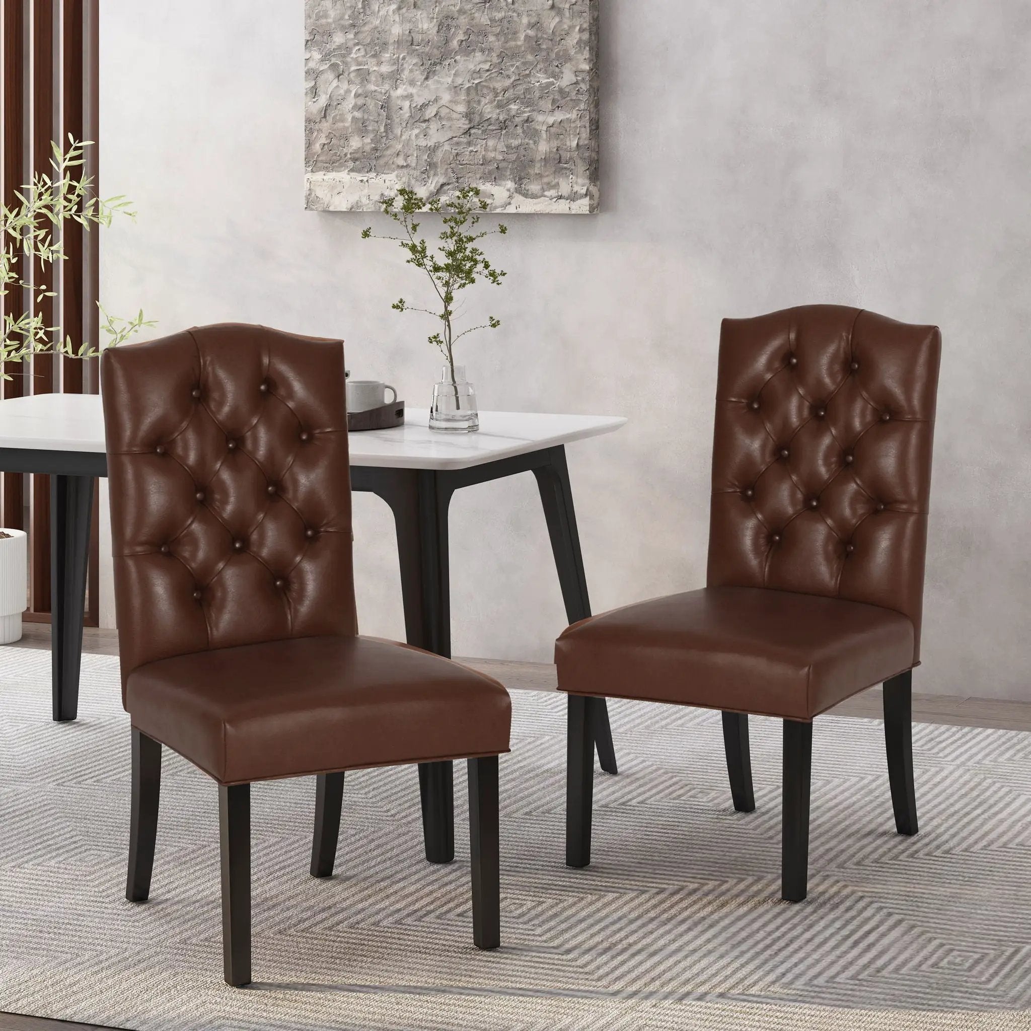 Harriet Tufted Dining Chair With Button Tufting And Diamond Stitching by HouseOfZazla