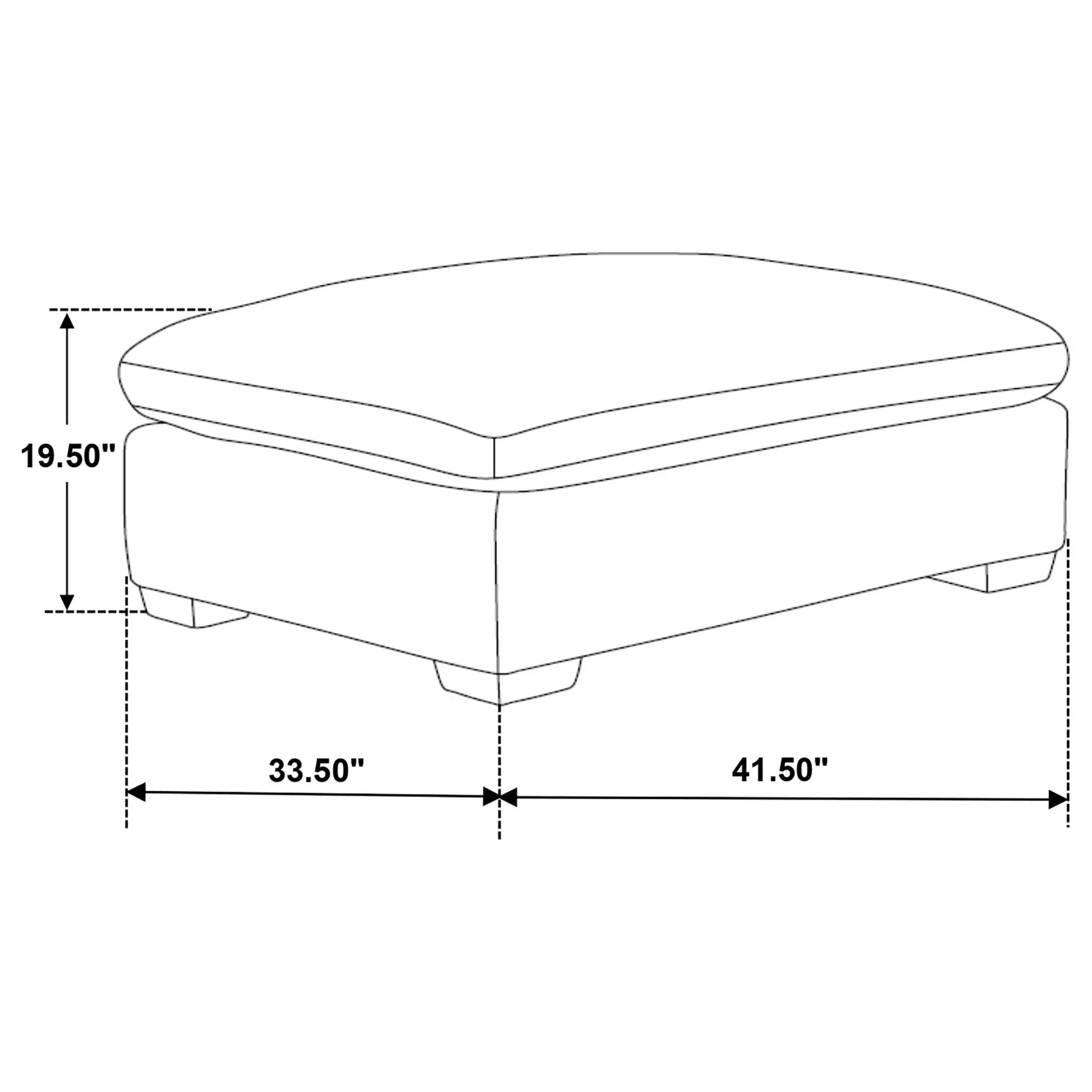 Lakeview Rectangular Upholstered Ottoman Ivory by Unique Piece Furniture