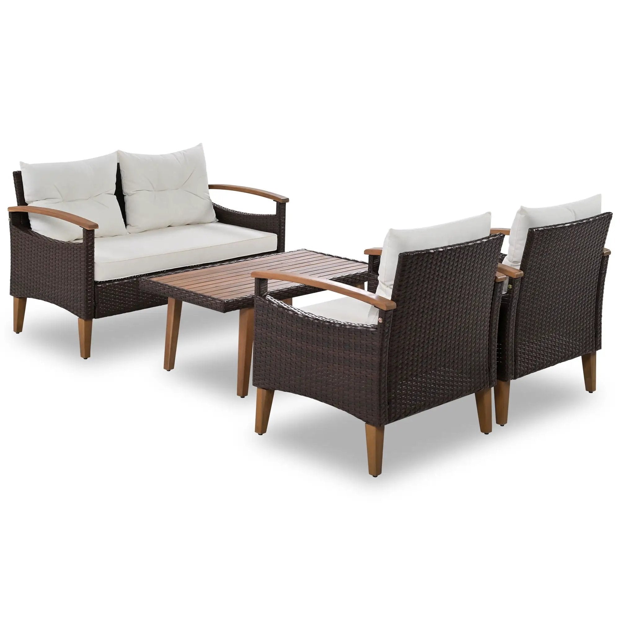4 Piece Garden Furniture, Patio Seating Set by Unique Piece Furniture