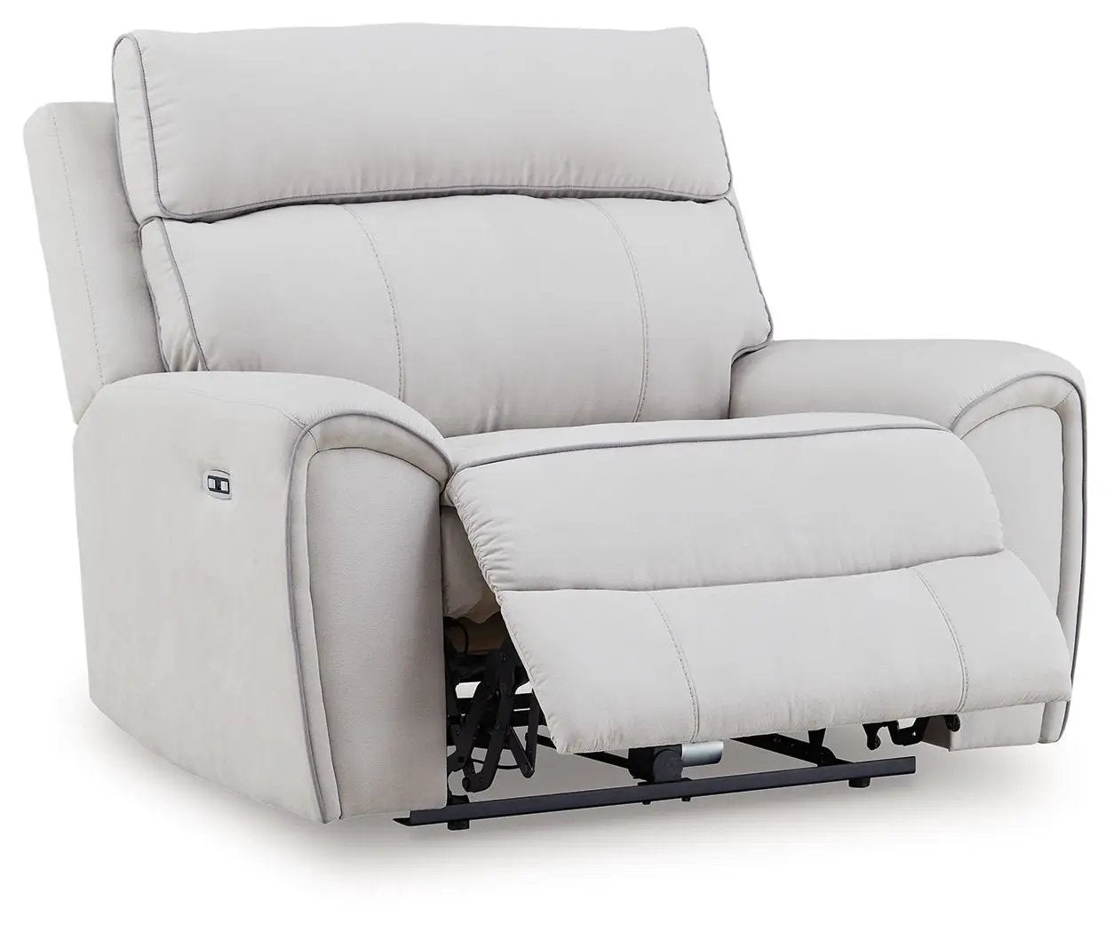 Social Pointe - Power Recliner / Adjustable Headrest - Pearl / Ash by Unique Piece Furniture