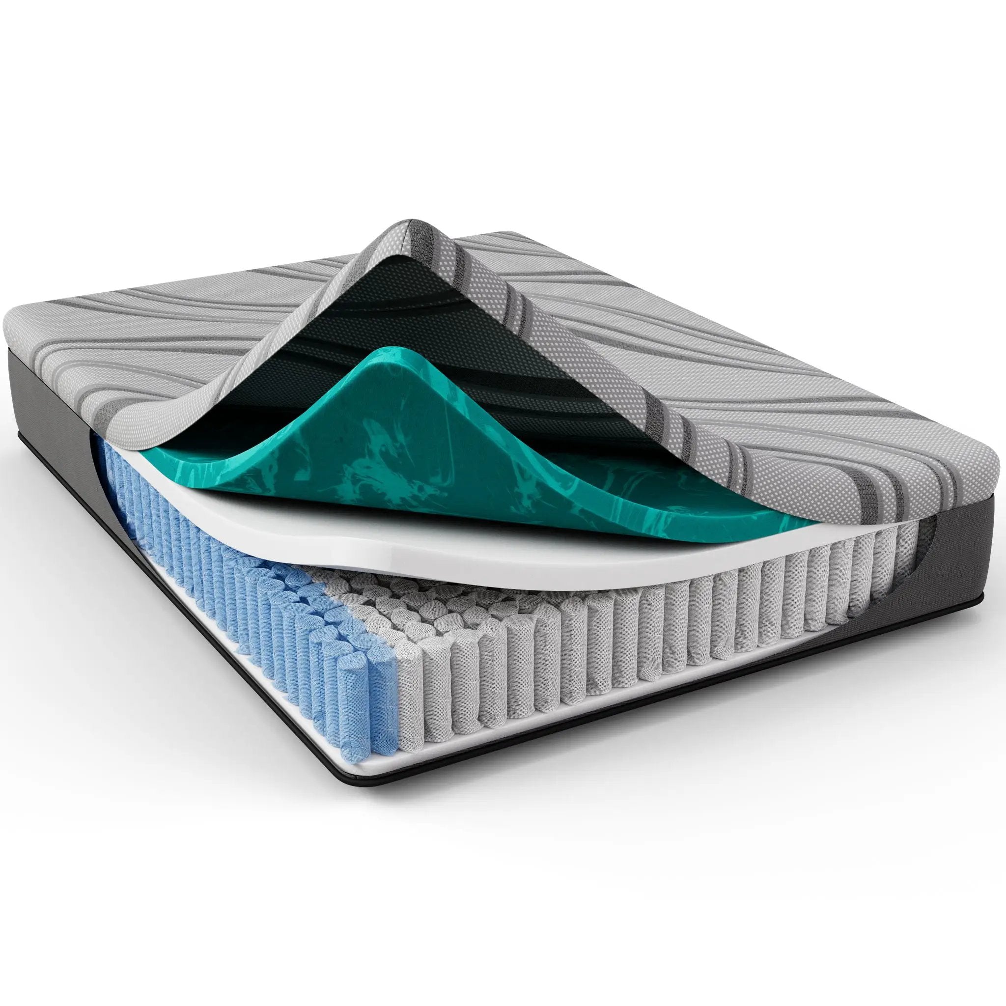 Bib Nl - 12" Pro Gel Hybrid Medium Mattress by Unique Piece Furniture