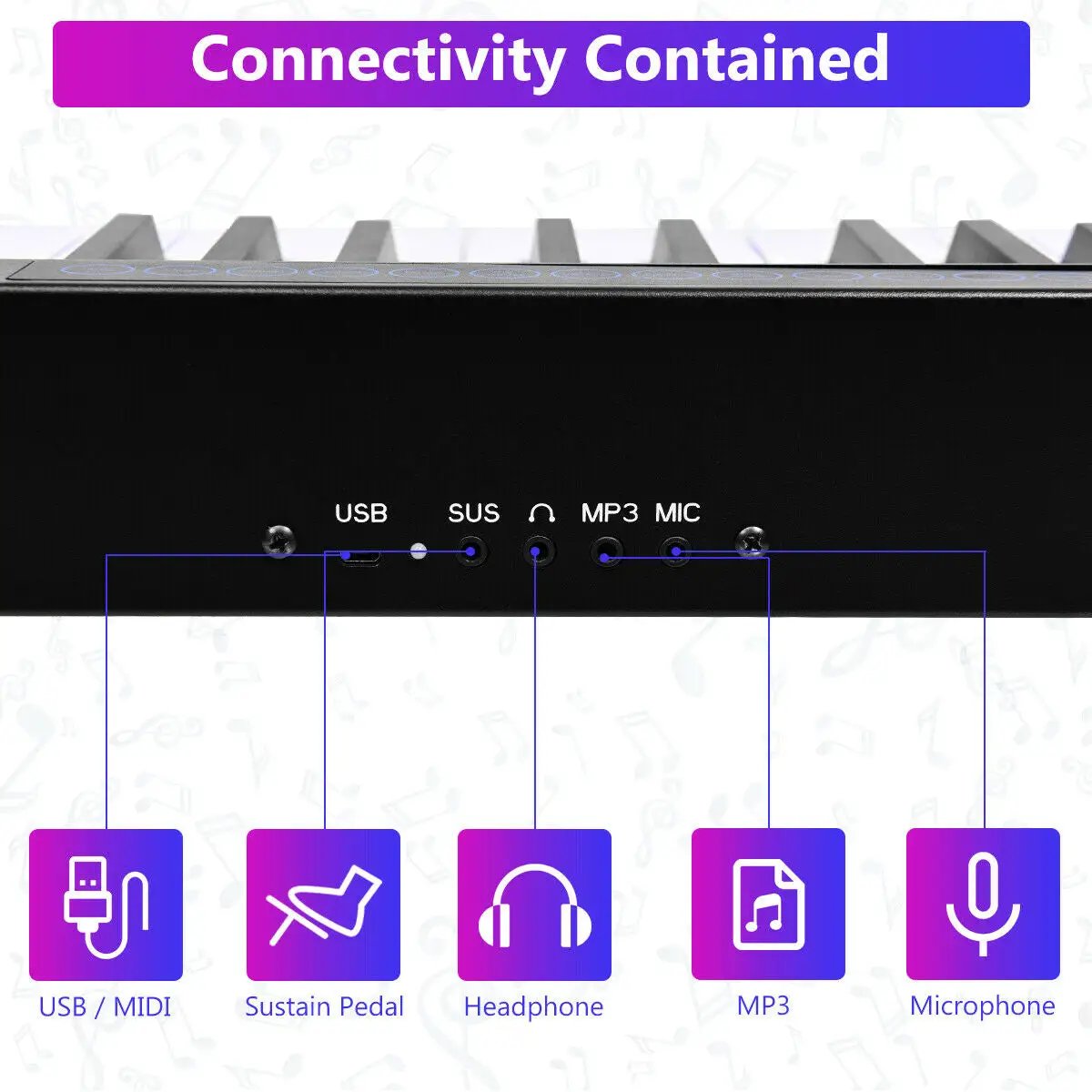 88-Key Portable Electronic Piano with Voice Function, photo 11 of 16
