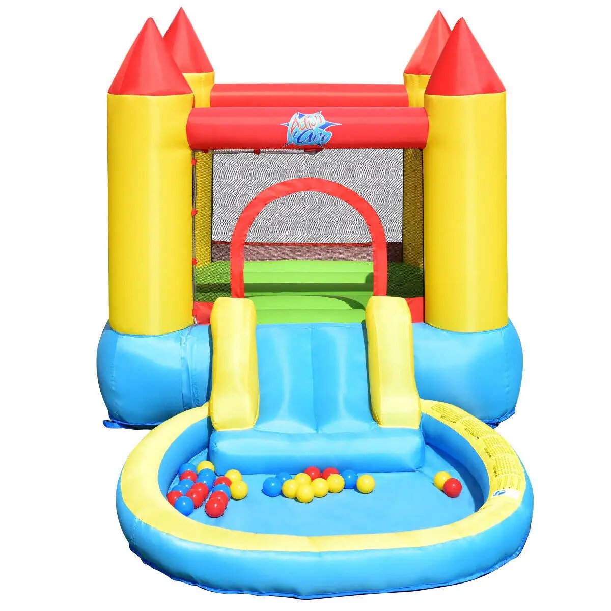 Kids Inflatable Bounce House Castle with Balls Pool and Bag by DirectDeals