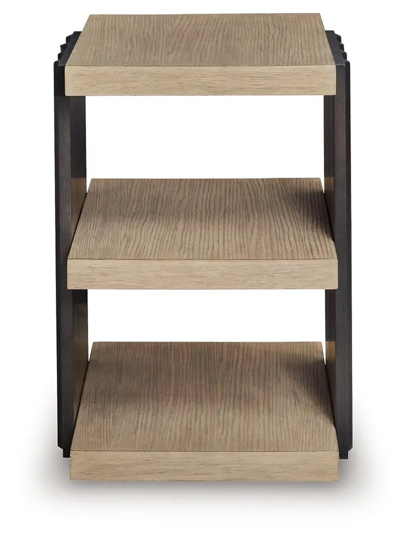 Rylandyn - Rectangular End Table - Black / Light Brown by Unique Piece Furniture