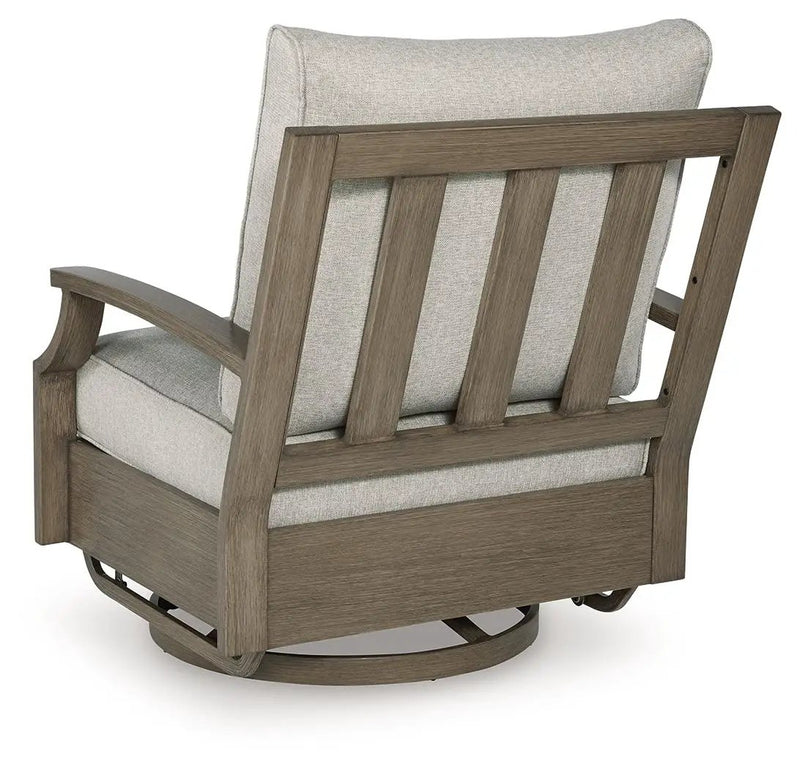 Rainier Ranch - Swivel Glider Chair With Cushion - Brown / Beige by Unique Piece Furniture
