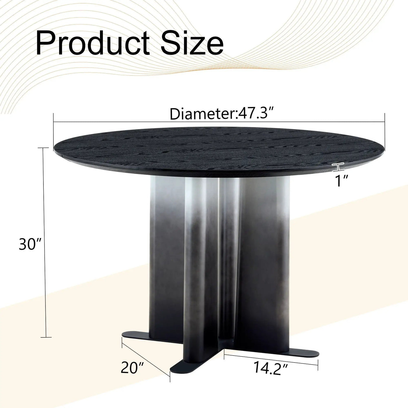 Round Dining Table With Cross Base, Modern Home Furniture by Unique Piece Furniture