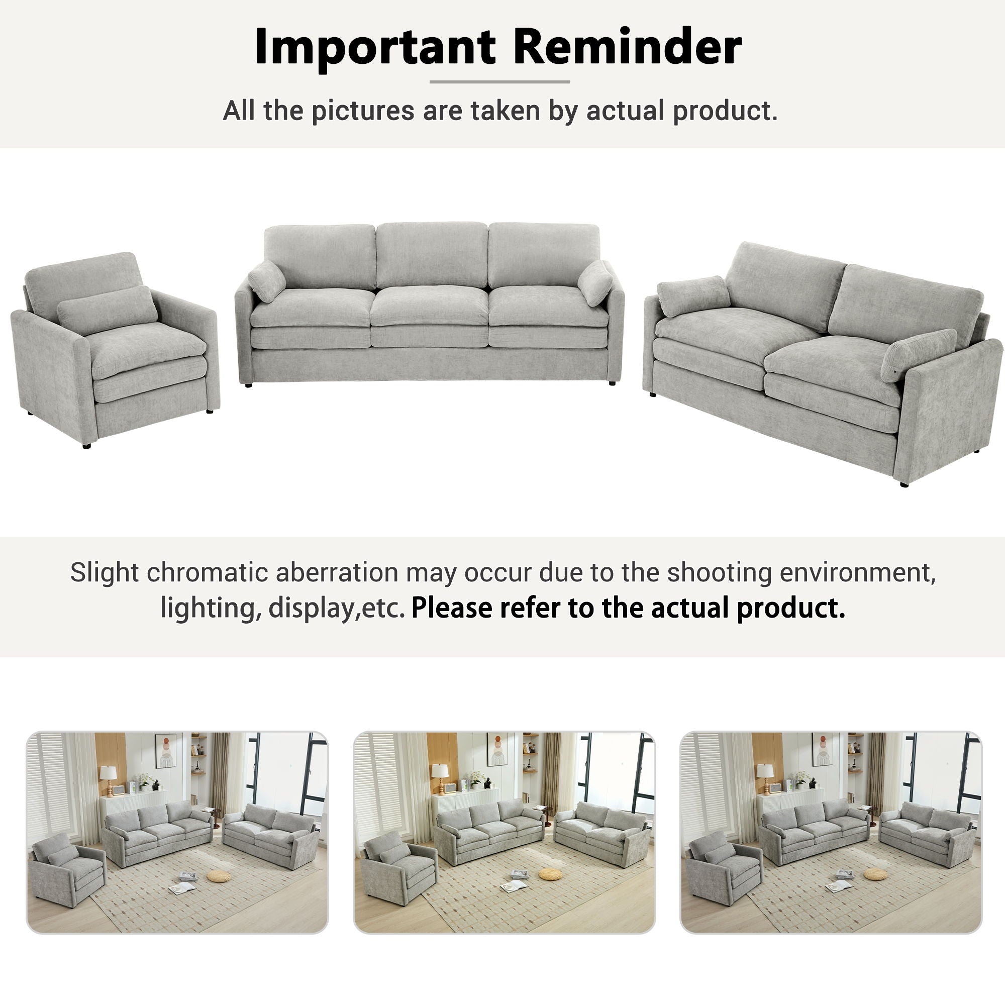 Cozy Sofa Set Oversized Comfy Cloud Sofa With Double Cushion by Unique Piece Furniture
