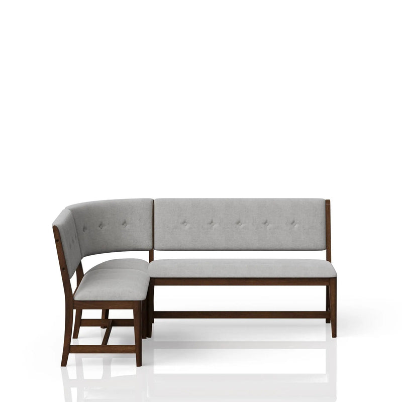 Curved Dining Bench Upholstered Curved Bench - Beige by Unique Piece Furniture