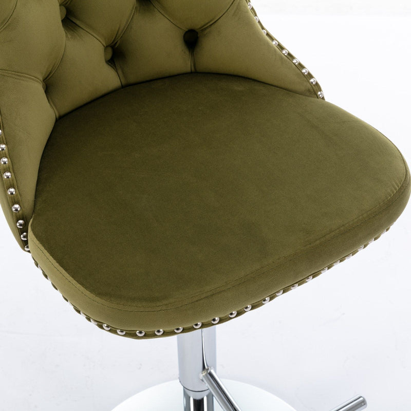 Swivel Adjustable Height Barstools Set of 2 by HouseOfZazla