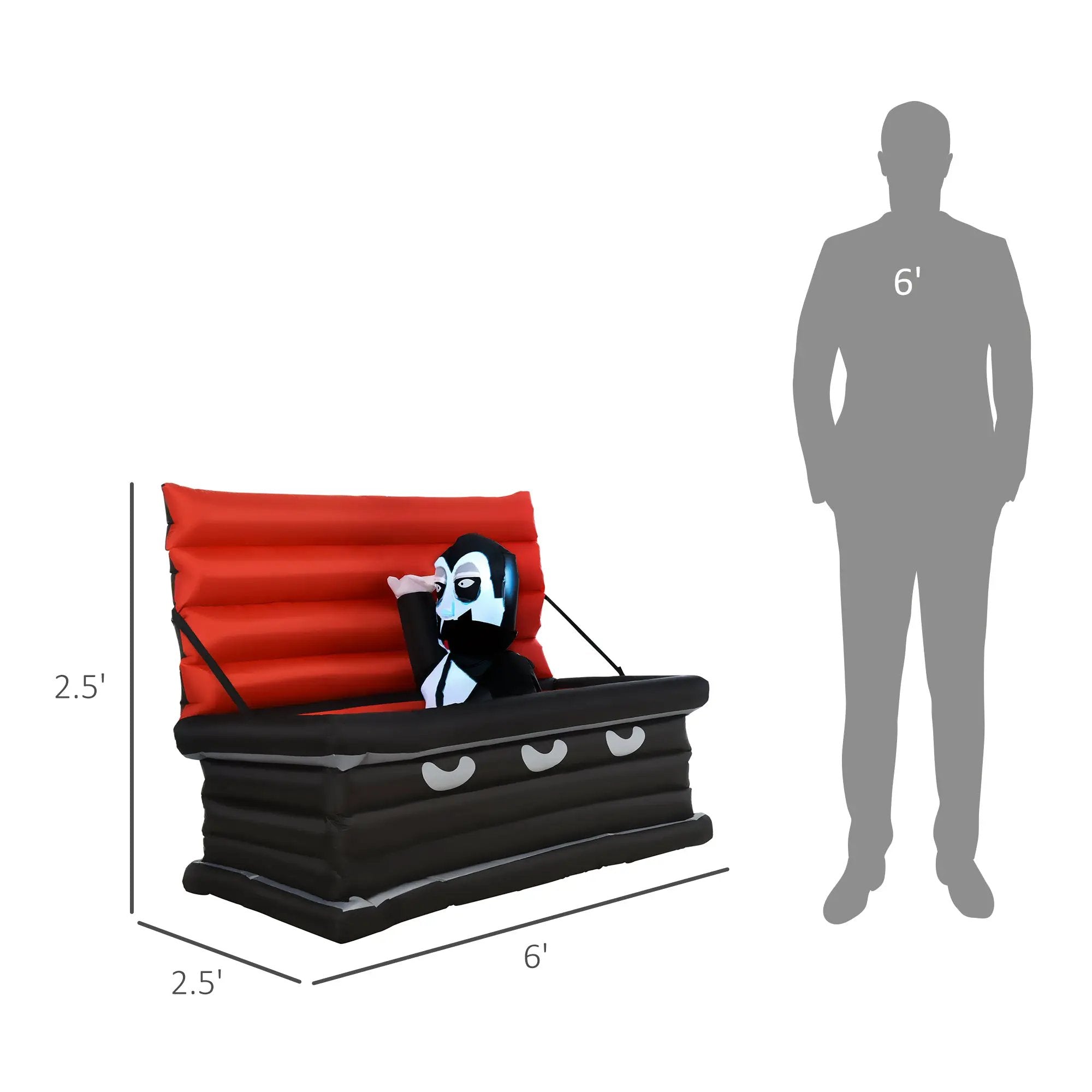 Vampire and Giant Coffin Halloween Inflatable Decoration by HouseOfZazla