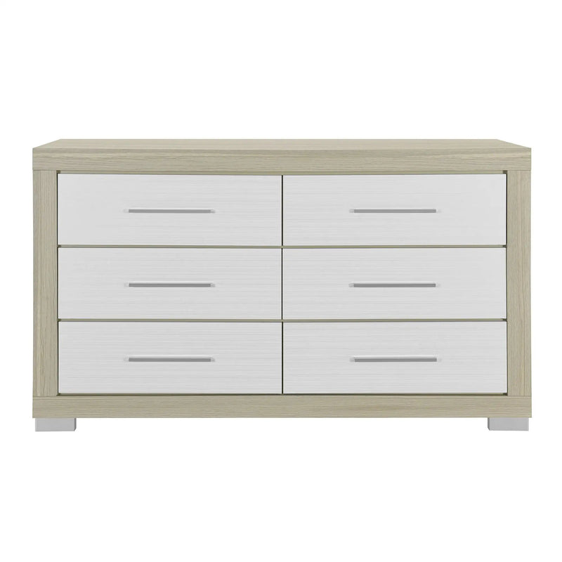 Elsa - 2 Toned And Dresser With Bar Handle And Construction