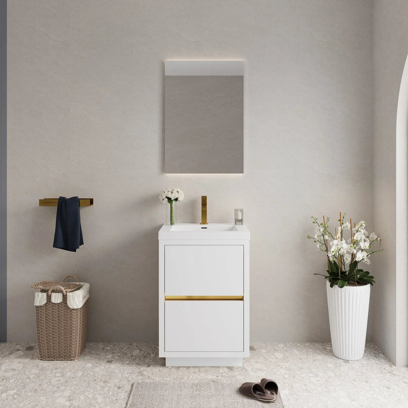 24" Freestanding Bathroom Vanity with Sink and Storage Cabinet by HouseOfZazla