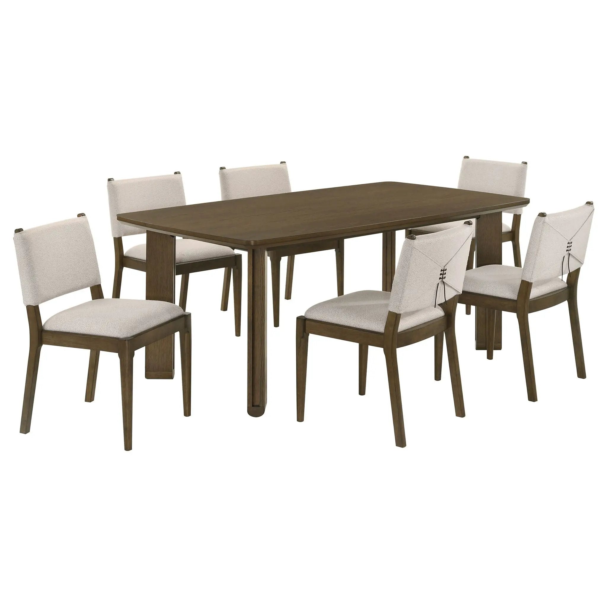 Ottowa 7-piece Rectangular Wood Dining Room Table Set Brown by Unique Piece Furniture