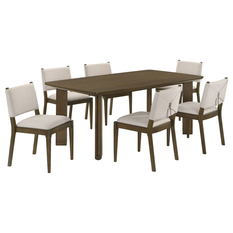 Ottowa 7-piece Rectangular Wood Dining Room Table Set Brown by Unique Piece Furniture