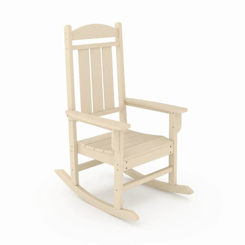 Traditional Porch Rocker Classic HDPE Poly Lumber For Porch, Patio, And Garden Comfort by Unique Piece Furniture