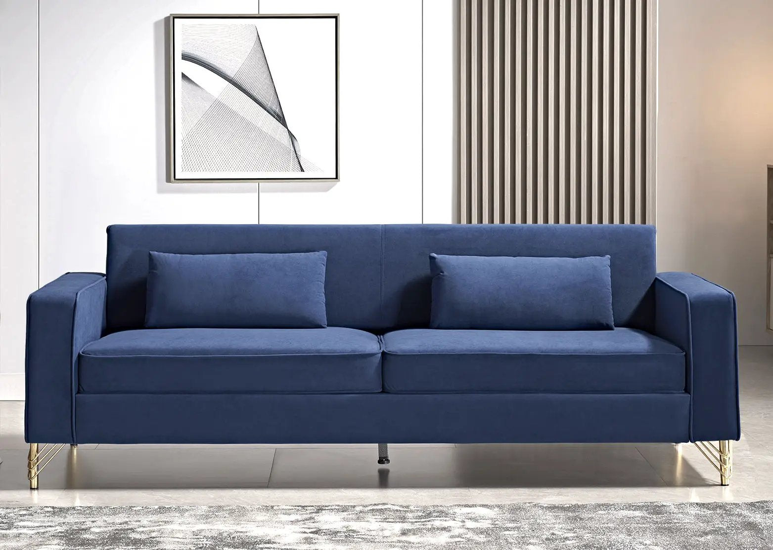 Aesthetic 3 Seater Couch With Classic Modern Appeal And Luxurious Soft Comfort by HouseOfZazla