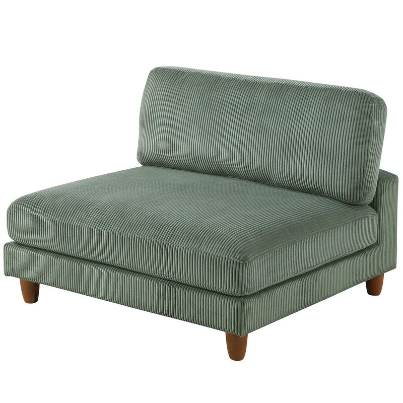 Armless Chair For Living Room - Sage by HouseOfZazla