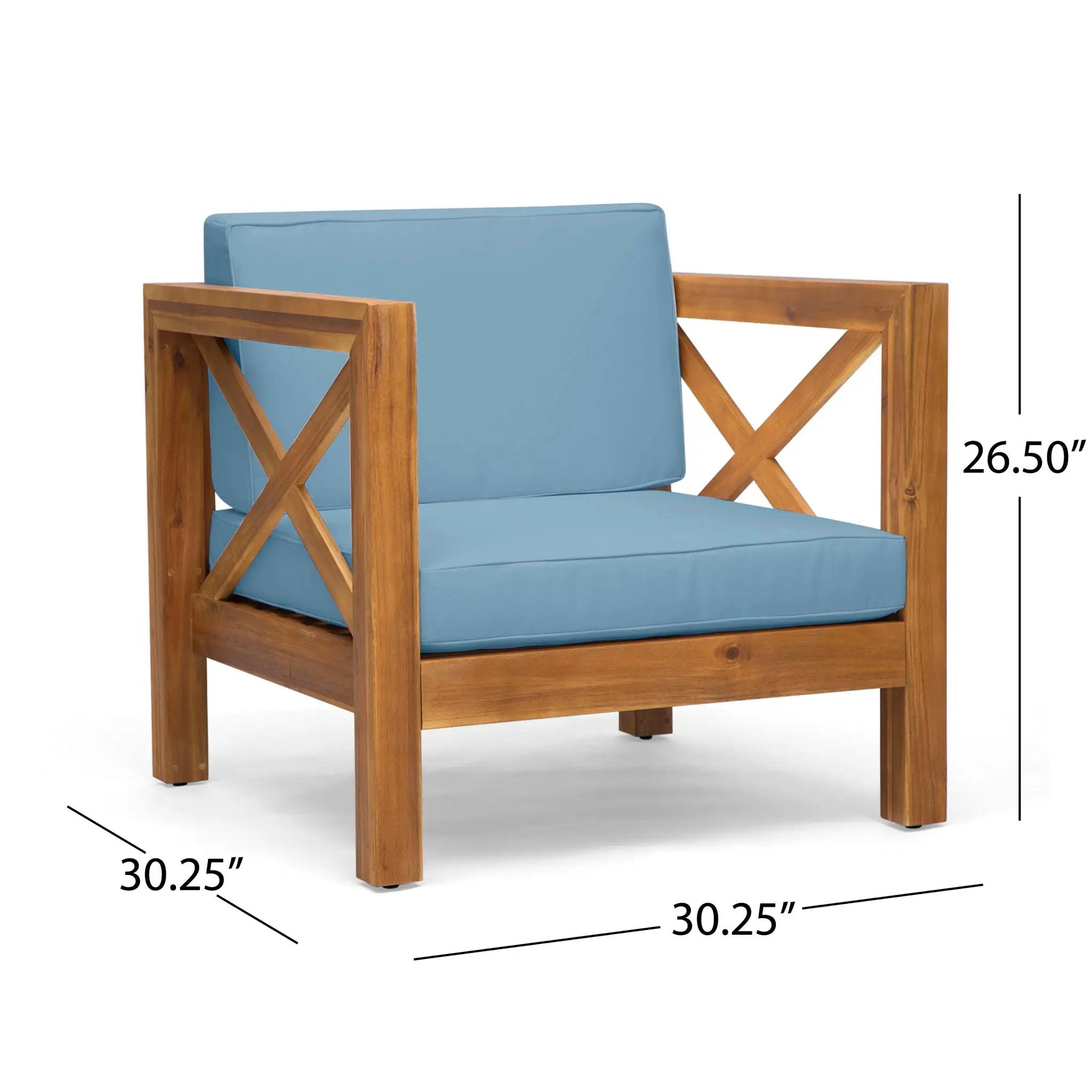 Brava Mid-Century Modern Club Chair with Water Resistant Cushions by HouseOfZazla