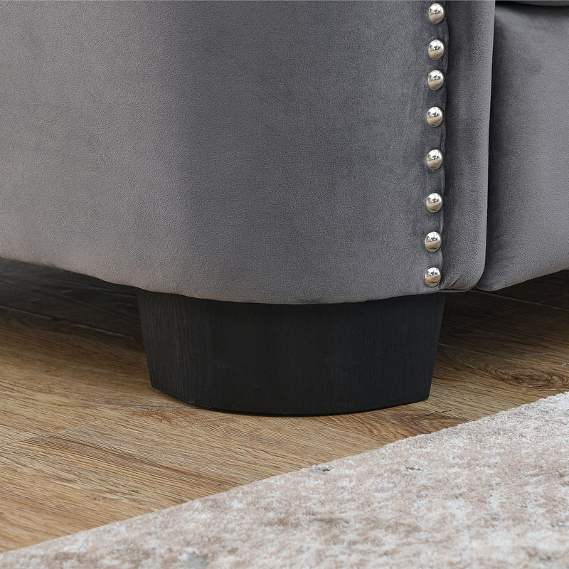 Modern Chesterfield Sofa With Tufted Backrest For Living Room by HouseOfZazla