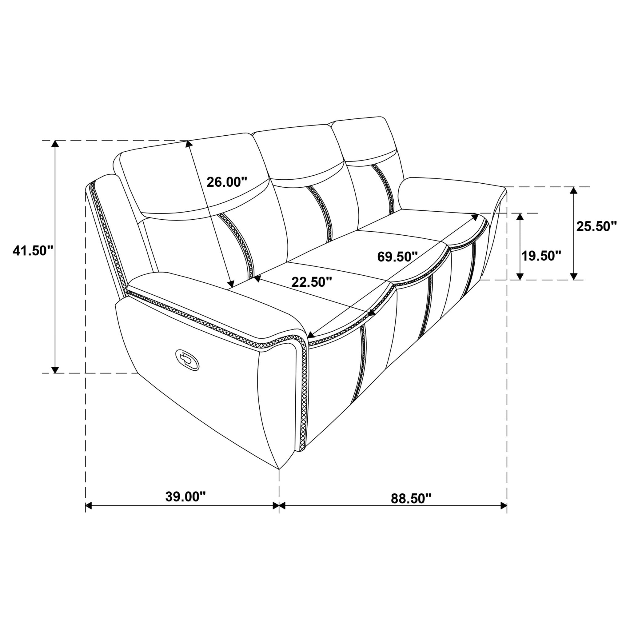 Stanwicke - 2 Piece Motion Reclining Sofa Set With Contrast Stitching - Blue by HouseOfZazla