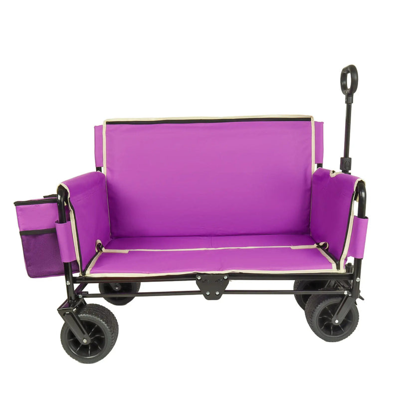 3-in-1 Folding Wagon Cart with Bench Seat & Storage by HouseOfZazla