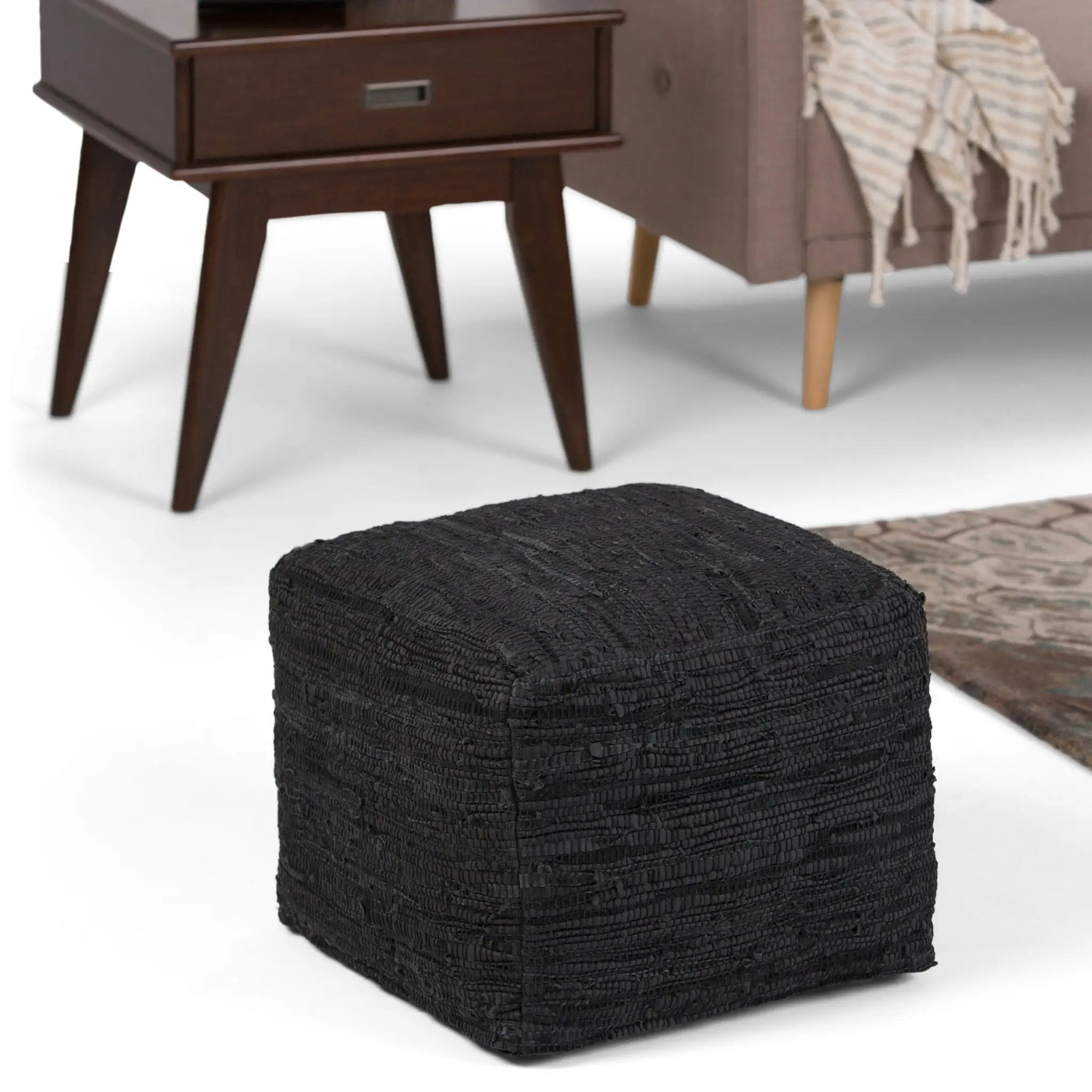 Fredrik - Handcrafted Square Pouf by Unique Piece Furniture