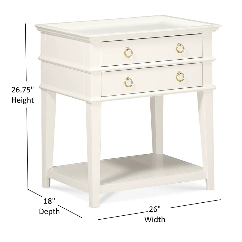 Carmona - 2 Drawer Tray Top Nightstand Pulls by HouseOfZazla