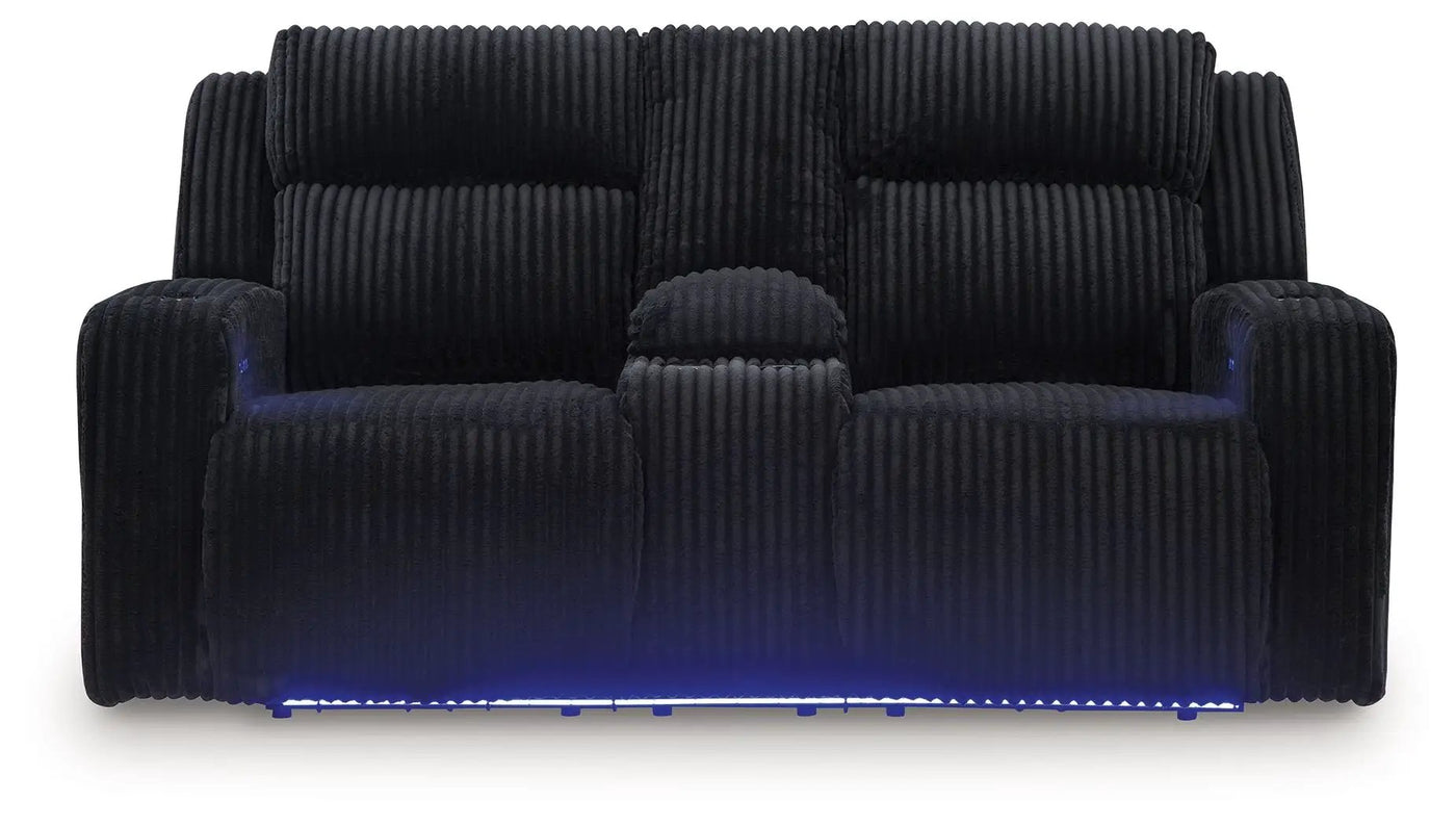 Forest Lake - Power Reclining Loveseat With Console / Adj Headrest by Unique Piece Furniture