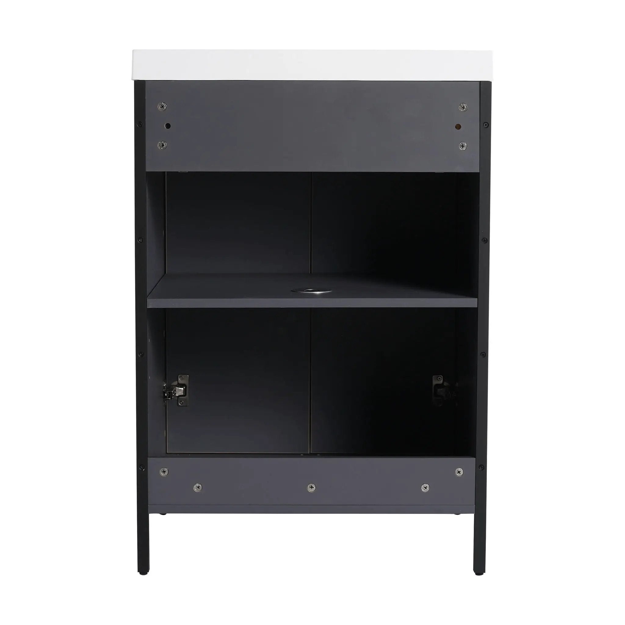 Contemporary Freestanding Bathroom Vanity With Adjustable Shelves by Unique Piece Furniture