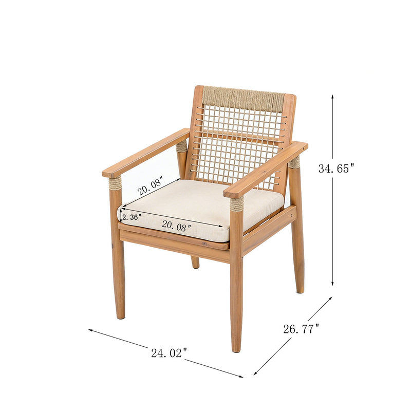 9-Piece Acacia Wood Outdoor Dining Set by HouseOfZazla