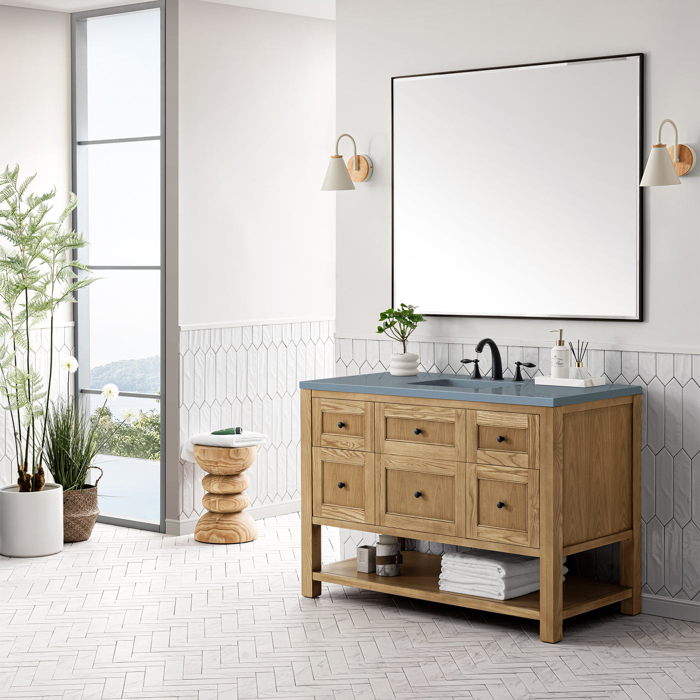 James Martin Breckenridge 48" Single Bathroom Vanity, Light Natural Oak, view 28